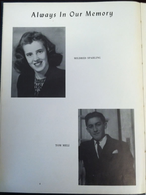 1945 HHS Yearbook Memorial